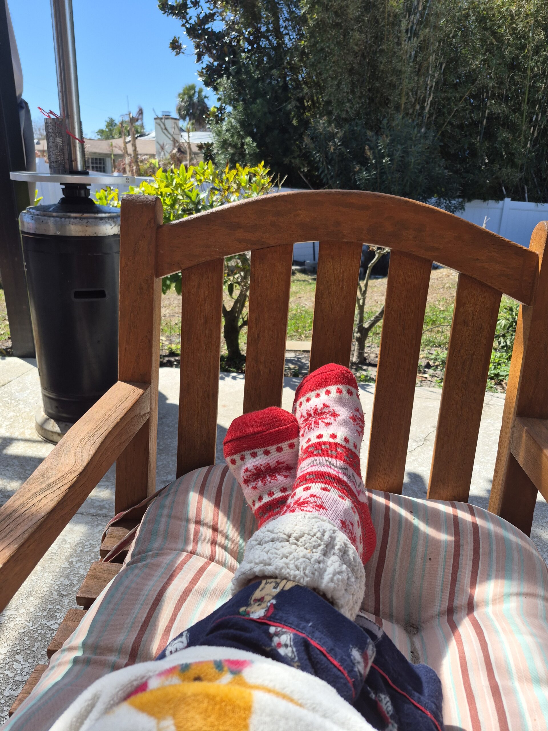 Christy Reuter Realtor Ormond Beach Fl 20260224 Patio Feet Florida Winter